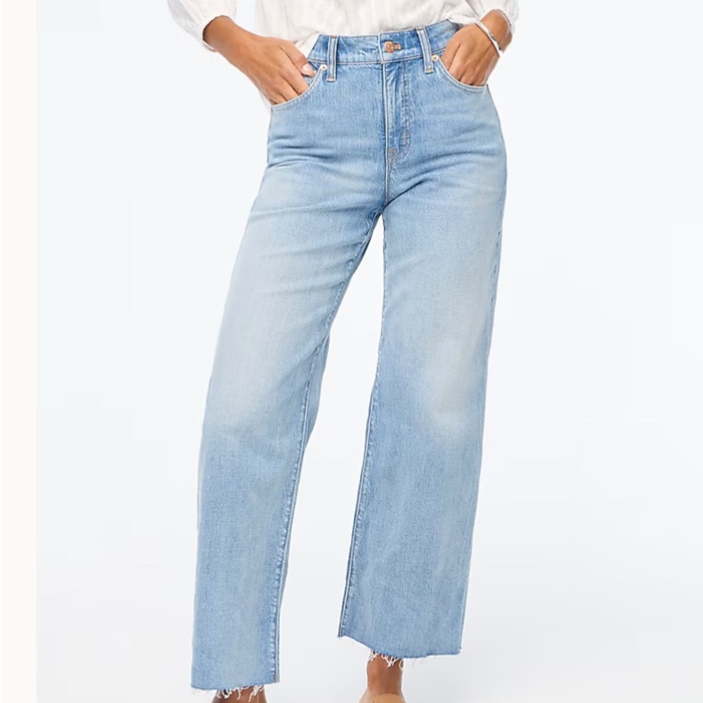 J Crew Factory Wide Leg Cropped Jean